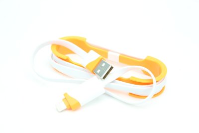 5-109 Кабель USB 2 в 1  (бело оранжевый) 5-109 USB 2 в 1  (бело оранжевый)