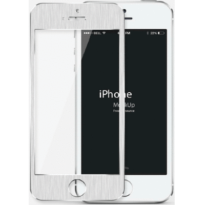 8732 iPhone5 Защитное стекло металическое (серебро) 8732 iPhone5 Защитное стекло металическое (серебро)