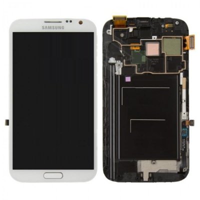 Экран Samsung Galaxy Note2 с рамкой (белый, оригинал) Экран Samsung Galaxy Note2 (белый)