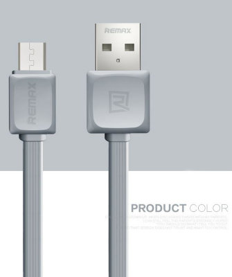 5-897 Кабель micro USB 1m Remax (серый)RC-008m 5-897  micro USB 1m (серый)