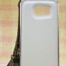 16-513 Защитная крышка Galaxy S6 Edge  кожаная с металич. бампером (белый)