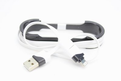5-107 Кабель USB 2 в 1  (бело черный) 5-107 USB 2 в 1  (бело черный)