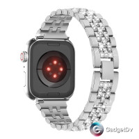 37047 Ремешок iWatch 38/40/41 мм метал. со стразами 3 ряда