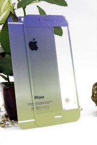 5-1081 Защитное стекло комплект iPhone6+ (сине желтый)
