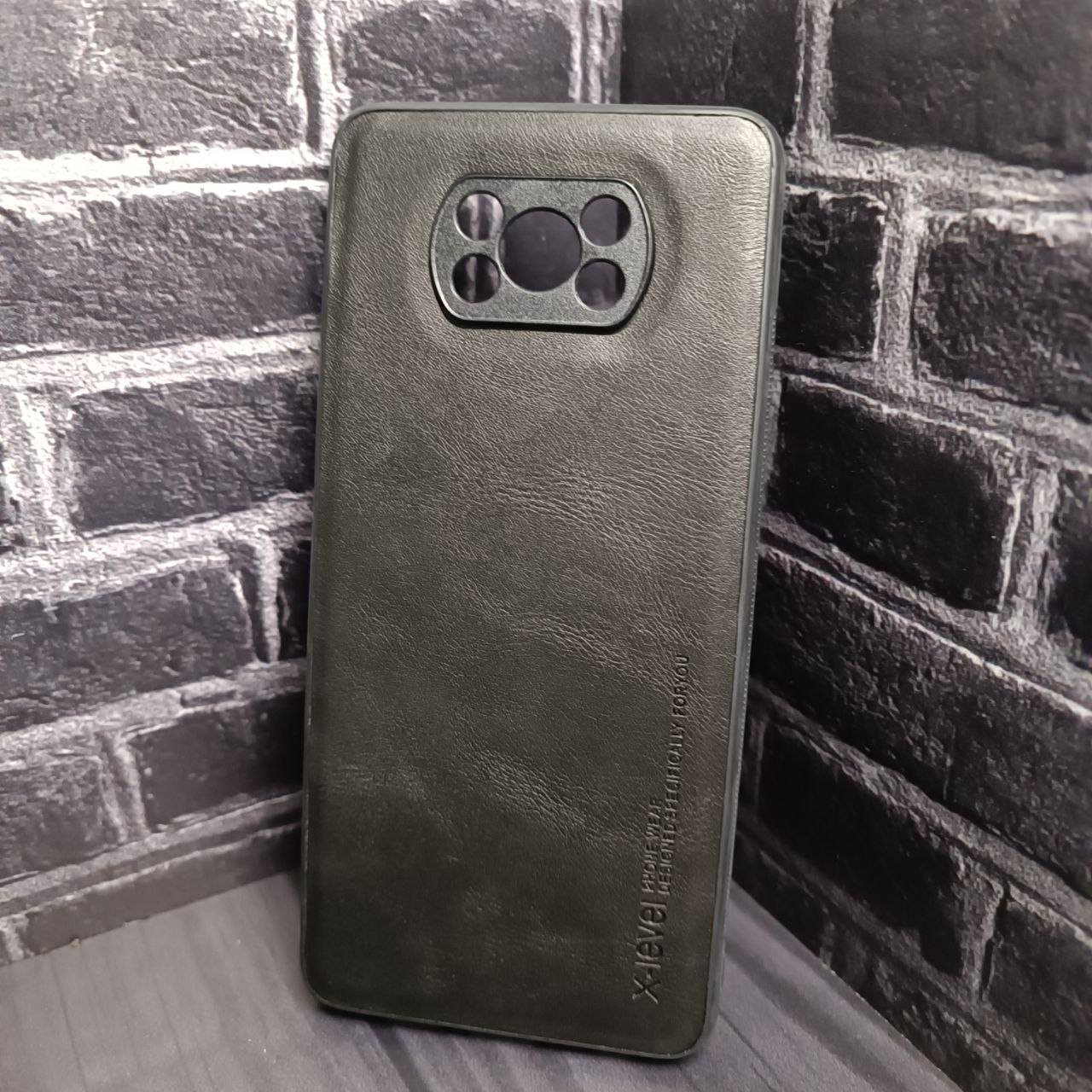 22015 Xiaomi Poco X3, защитная крышка-чехол, X-level, кожа