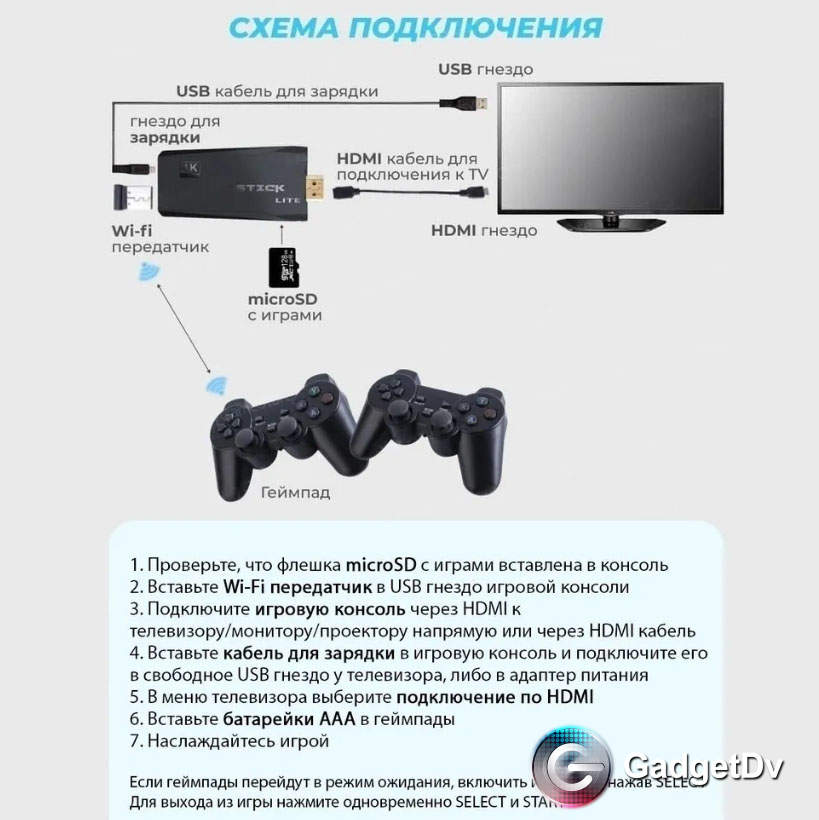 23114 Игровая приставка Game Stick lite