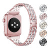 37048 Ремешок iWatch 42/44/45 мм метал. со стразами 2 ряда