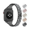 37048 Ремешок iWatch 42/44/45 мм метал. со стразами 2 ряда