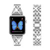 37048 Ремешок iWatch 42/44/45 мм метал. со стразами 2 ряда