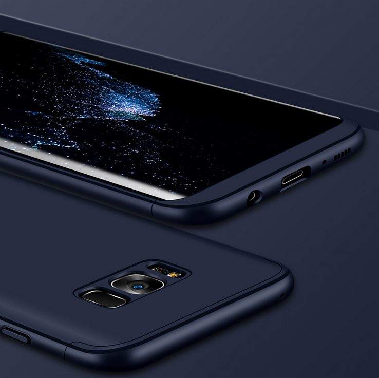 4848 Galaxy S7 Защитная крышка пластиковая 360° (синий)