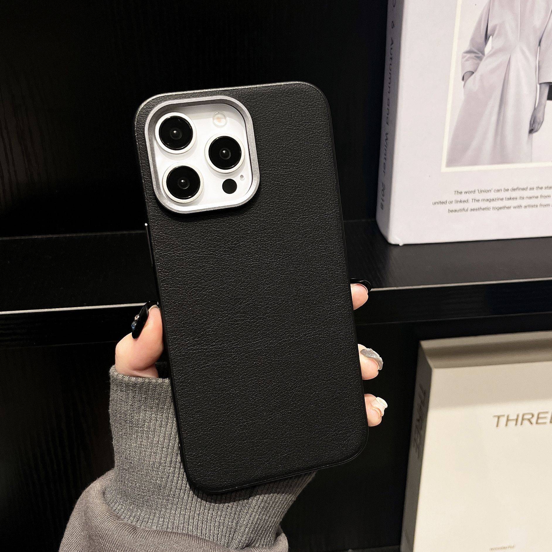 38049 iPhone13 Pro защитная крышка-чехол, под кожу
