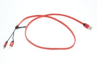 5-111 Кабель USB-молния 2 в 1 (красный)