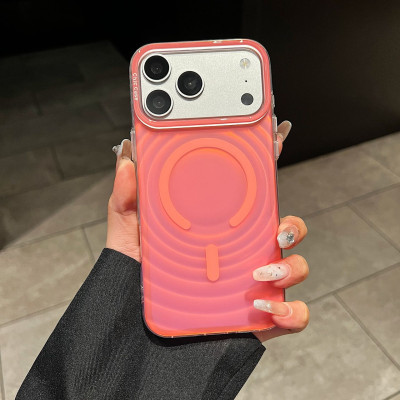 38626  iPhone 16 ProMax защитная крышка-чехол перелив с MagSafe