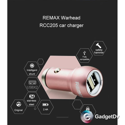 Автомобильное зарядное устройство Remax RCC205 2.4A 2 USB (5-972)