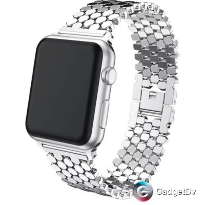 37051 Ремешок iWatch 42/44/45 мм метал. соты