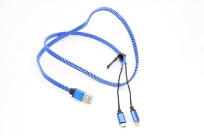 5-115 Кабель USB-молния 2 в 1 (синий) 5-115 USB-молния 2 в 1 (синий)