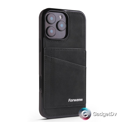 38588 iPhone 16 защитная крышка-чехол, с картхолдером под замшу