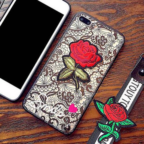 5355 iРhone7+/8+ Защитная крышка силикон/пластик (черный)