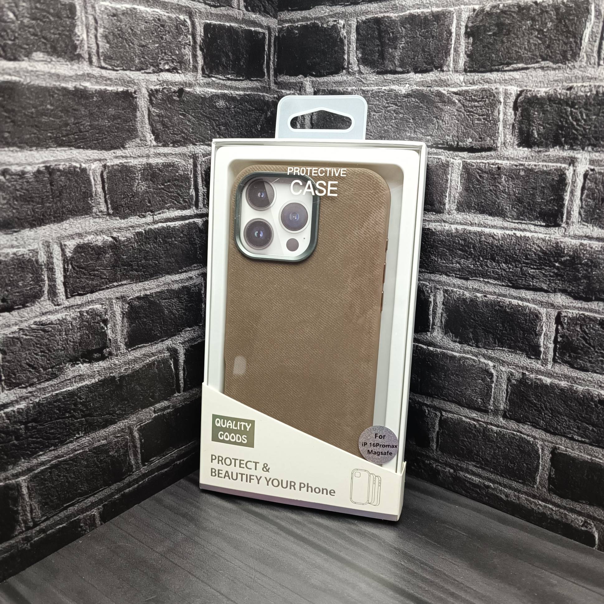 35054 iPhone 16 ProMax защитная крышка-чехол ткань