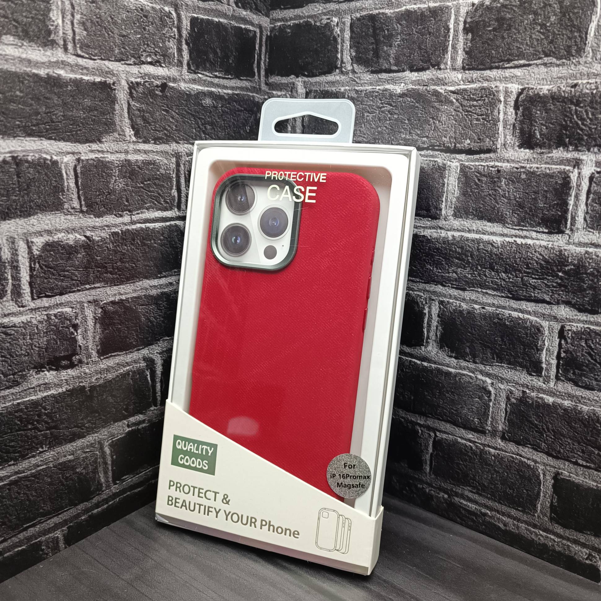 35054 iPhone 16 ProMax защитная крышка-чехол ткань