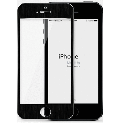 8731 iPhone5 Защитное стекло металическое (черный) 8731 iPhone5 Защитное стекло металическое (черный)