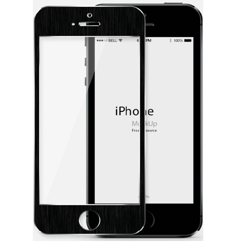 8731 iPhone5 Защитное стекло металическое (черный)