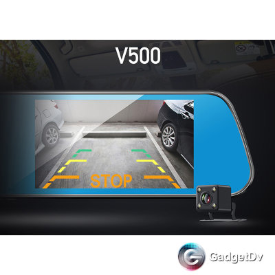 Зеркало видеорегистратор V500 Full HD ночное видение 170 градусов (60459)