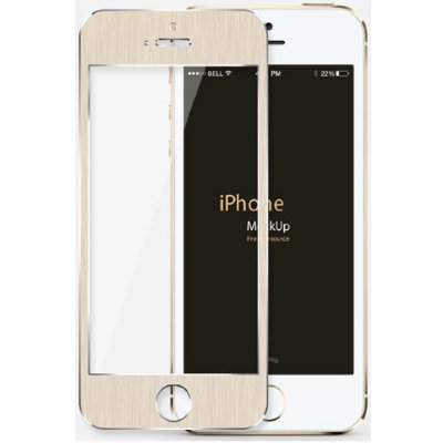 8733 iPhone5 Защитное стекло металическое (золото) 8733 iPhone5 Защитное стекло металическое (золото)