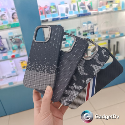 33061 Защитная крышка iPhone 15 ProMax под карбон 
