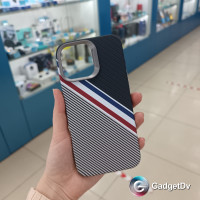 32066  iPhone 16 ProMax защитная крышка-чехол под карбон