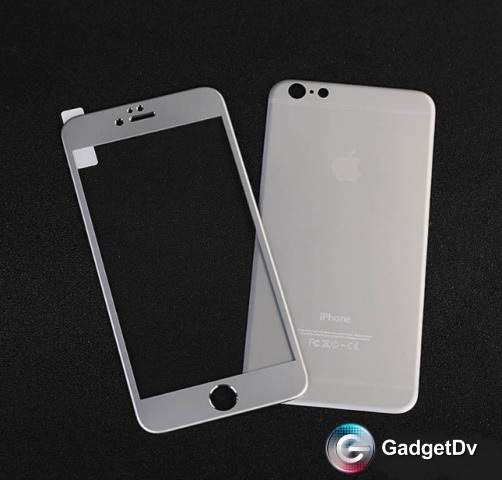 5-784 Защитное стекло зад металический iPhone6 (серый)