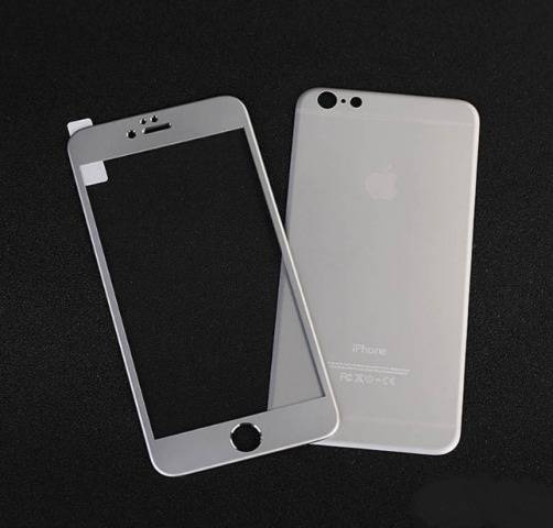 5-784 Защитное стекло зад металический iPhone6 (серый)