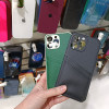 30073 iPhone 14Pro защитная крышка-чехол, кожаный с кармашком