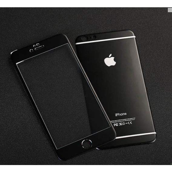 5-785 Защитное стекло зад металический iPhone6 (черный)