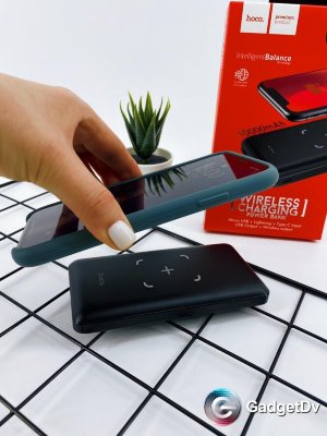 Портативный аккумулятор+беспроводная зарядка Hoco J50 (10000 mAh) (60466)