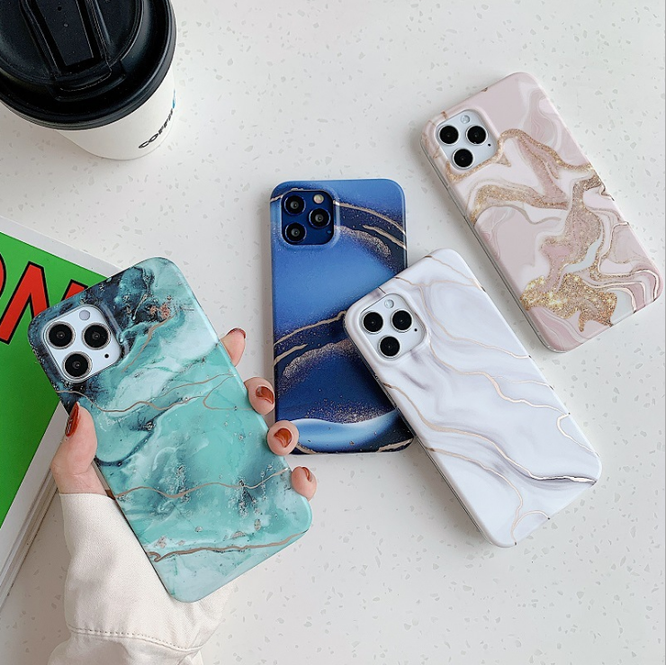 60731 iPhone 12 Pro Max защитная крышка-чехол, Мрамор