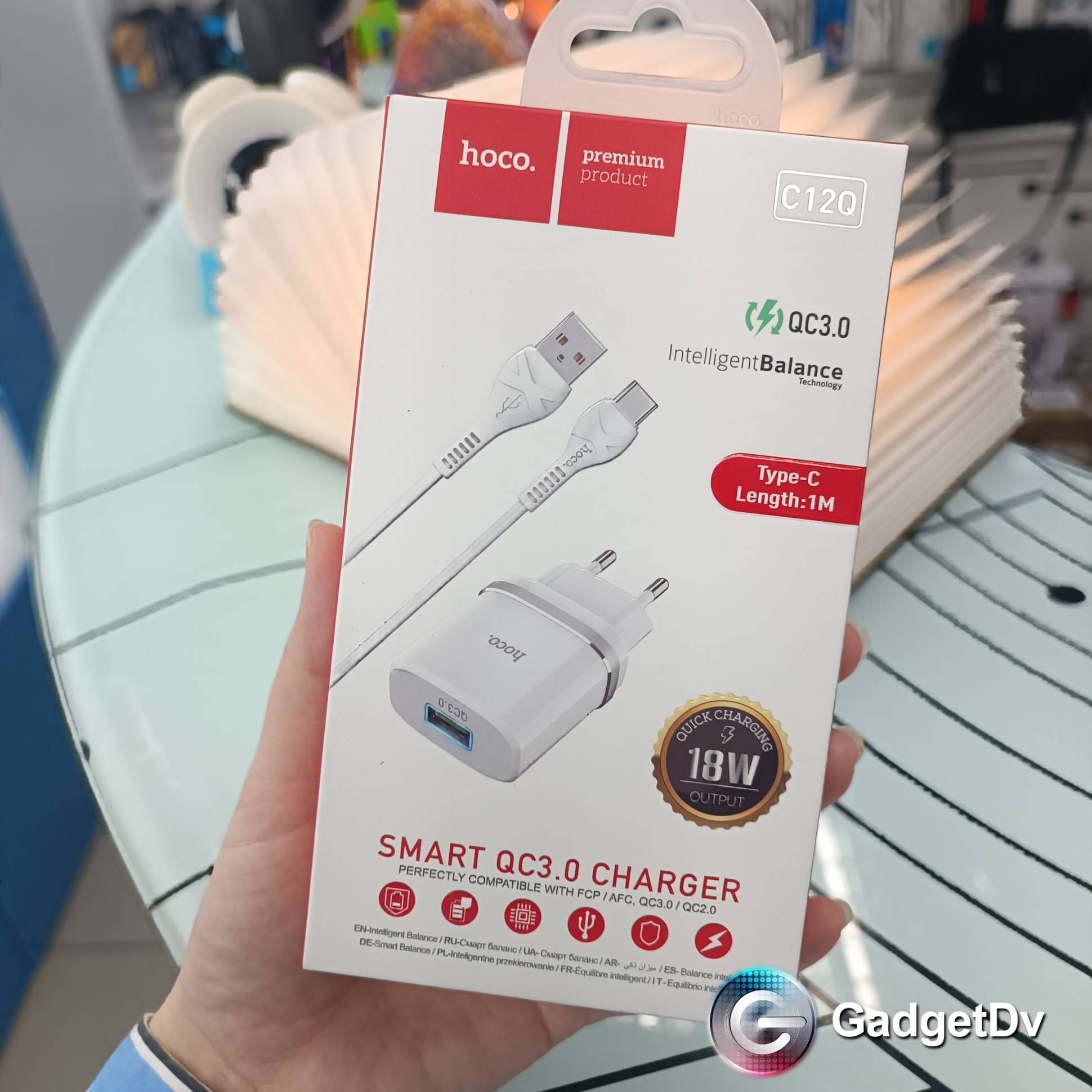26783 СЗУ USB 2,4А + кабель Type-C, Hoco C12Q