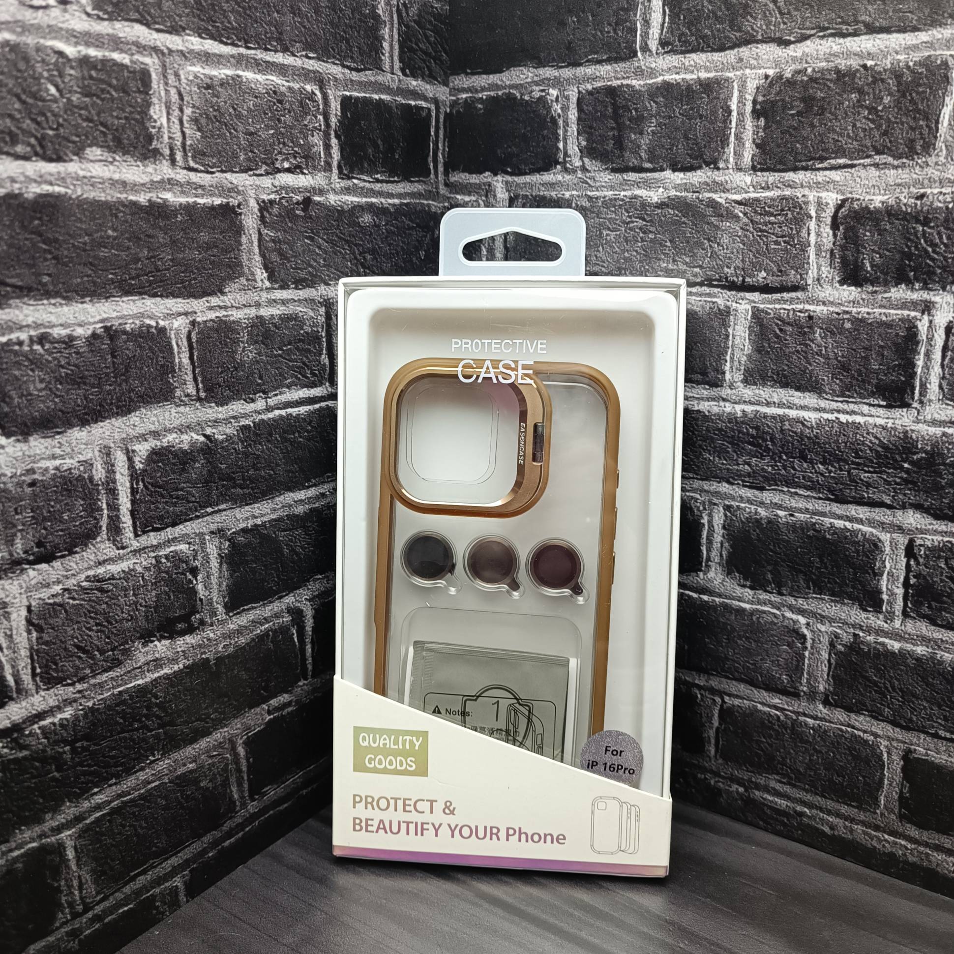 35061 iPhone 16Pro защитная крышка-чехол, с линзами