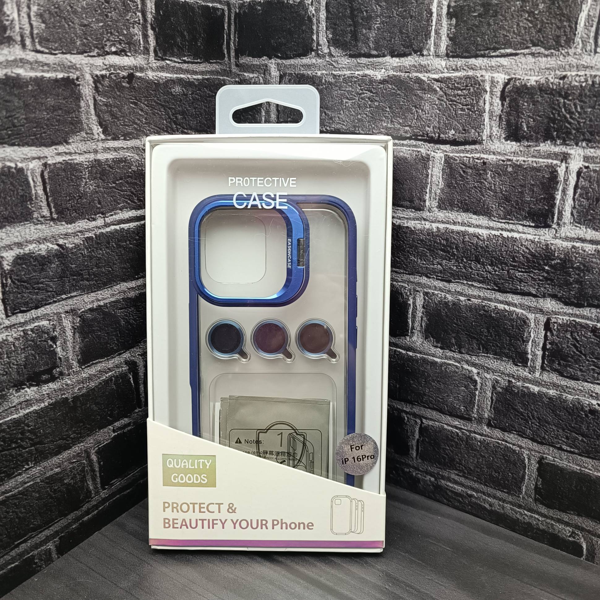 35061 iPhone 16Pro защитная крышка-чехол, с линзами