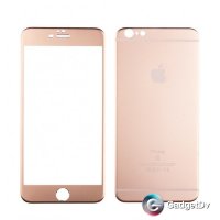 5-1096 Защитное стекло комплект iPhone6+ матовые (розовое золото)
