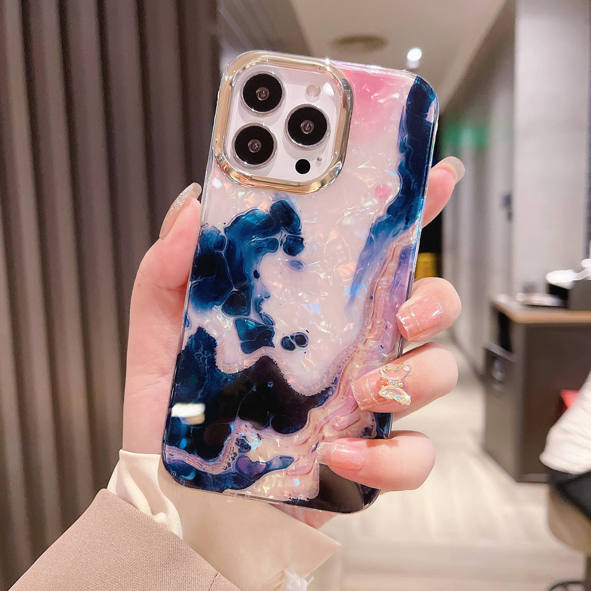 40076 Защитная крышка iPhone 14, Мрамор