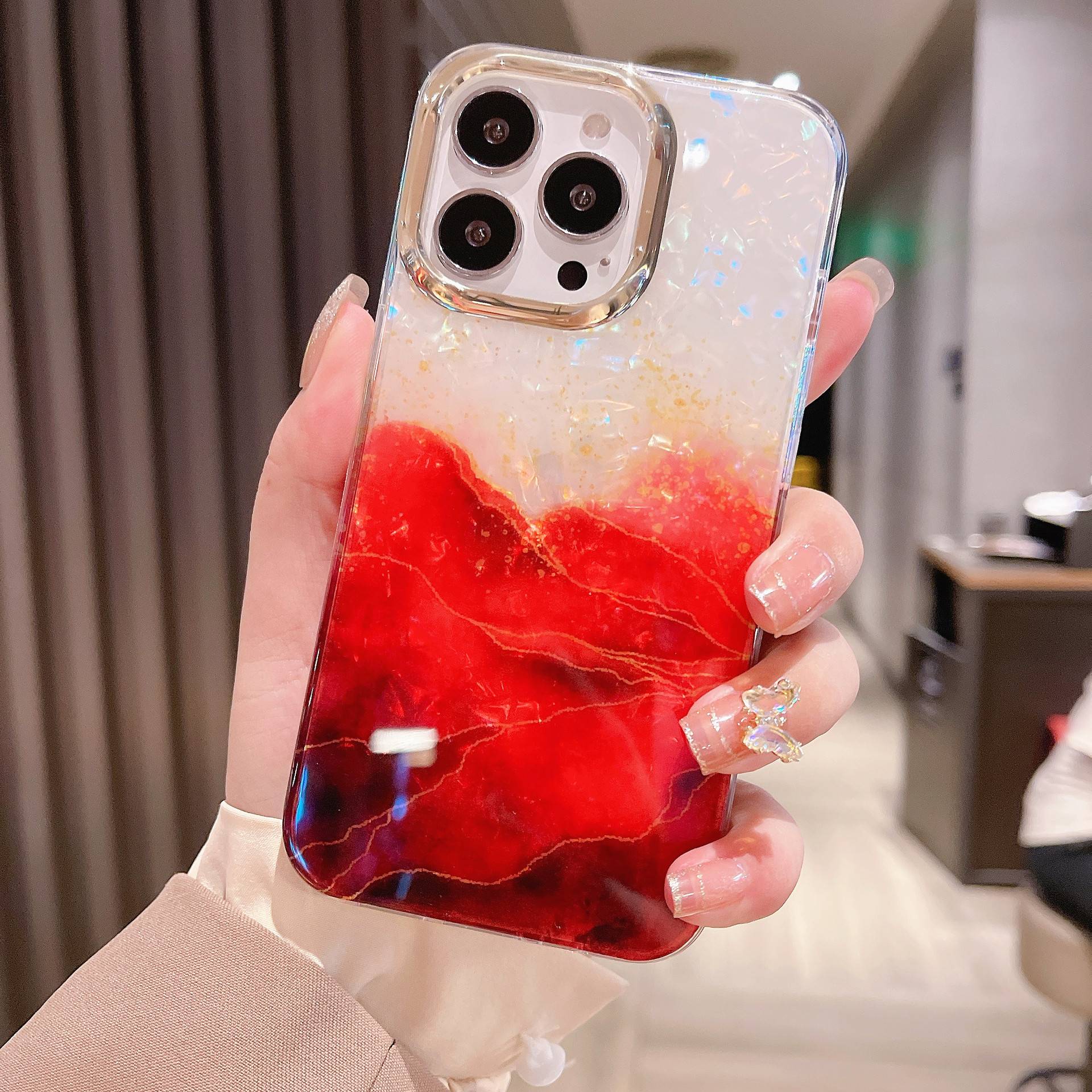 40076 Защитная крышка iPhone 14, Мрамор