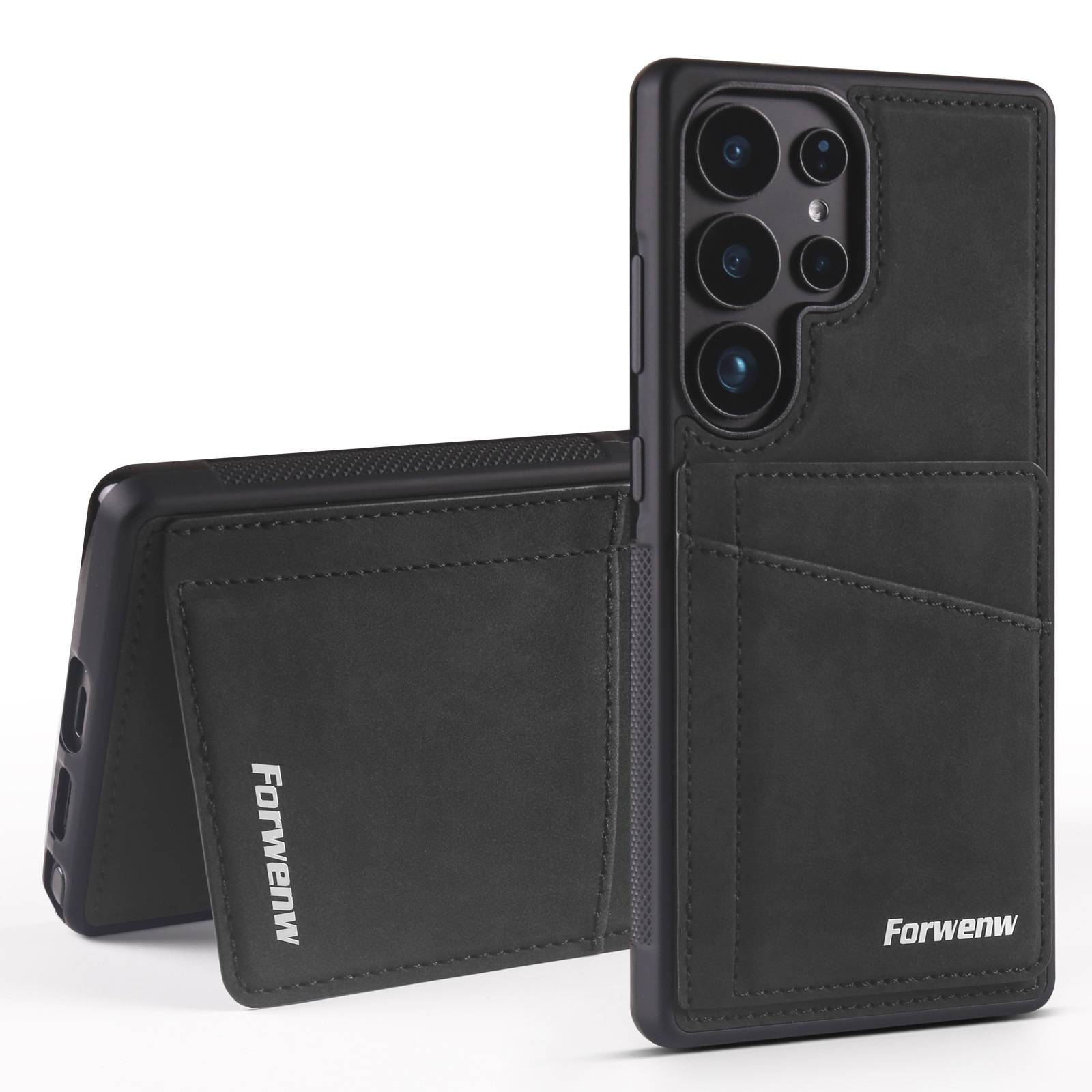 38578 Samsung S25 Plus, защитная крышка-чехол,с картхолдером под замшу