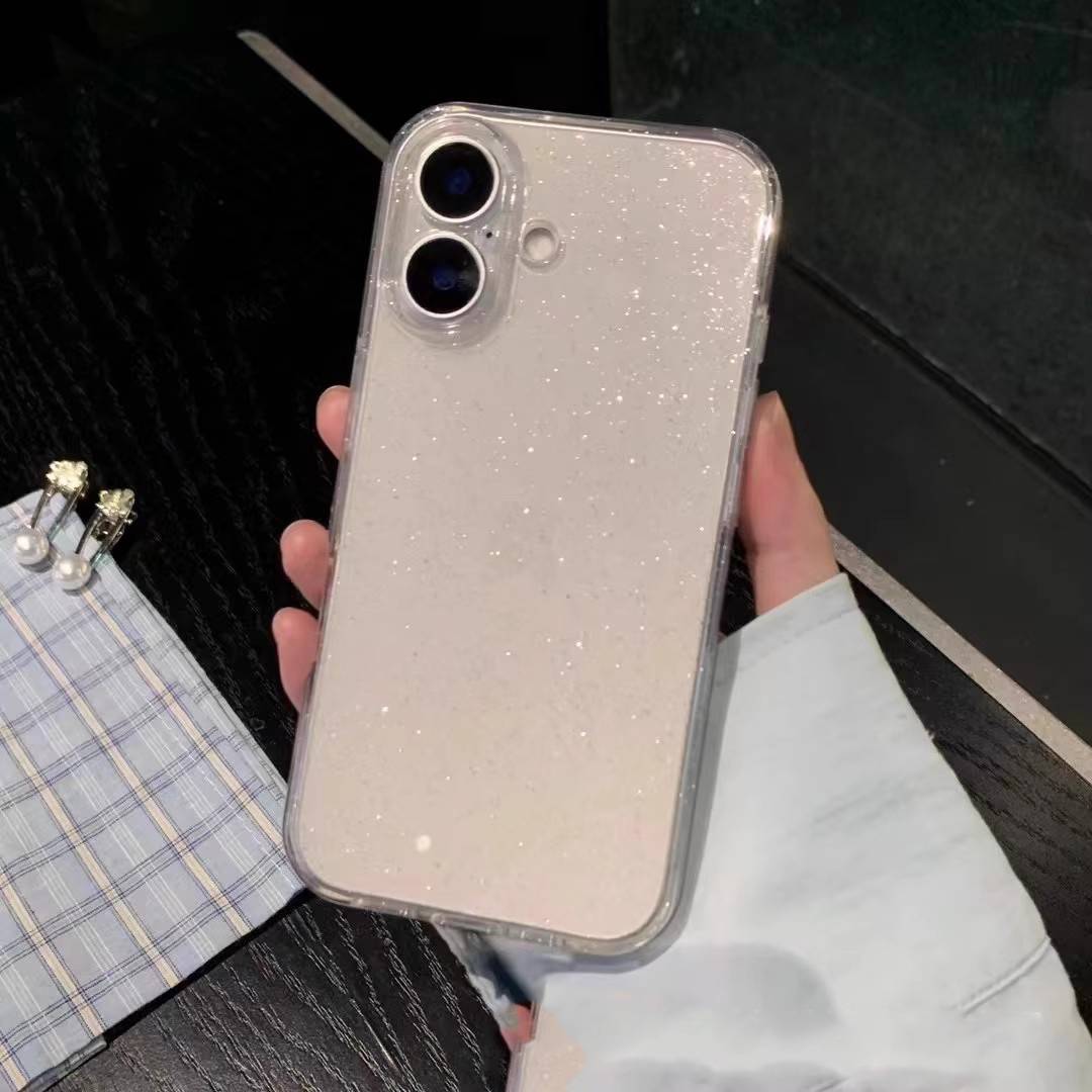 23587 iPhone 15 защитная крышка-чехол блестки