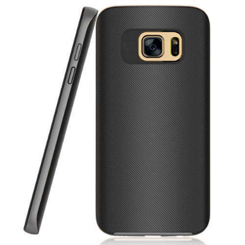 1253 Galaxy S7 Edge Защитная крышка силиконовая (черный)