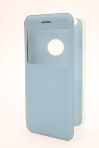 17-956  iPhone6+ Чехол-книжка (голубой)