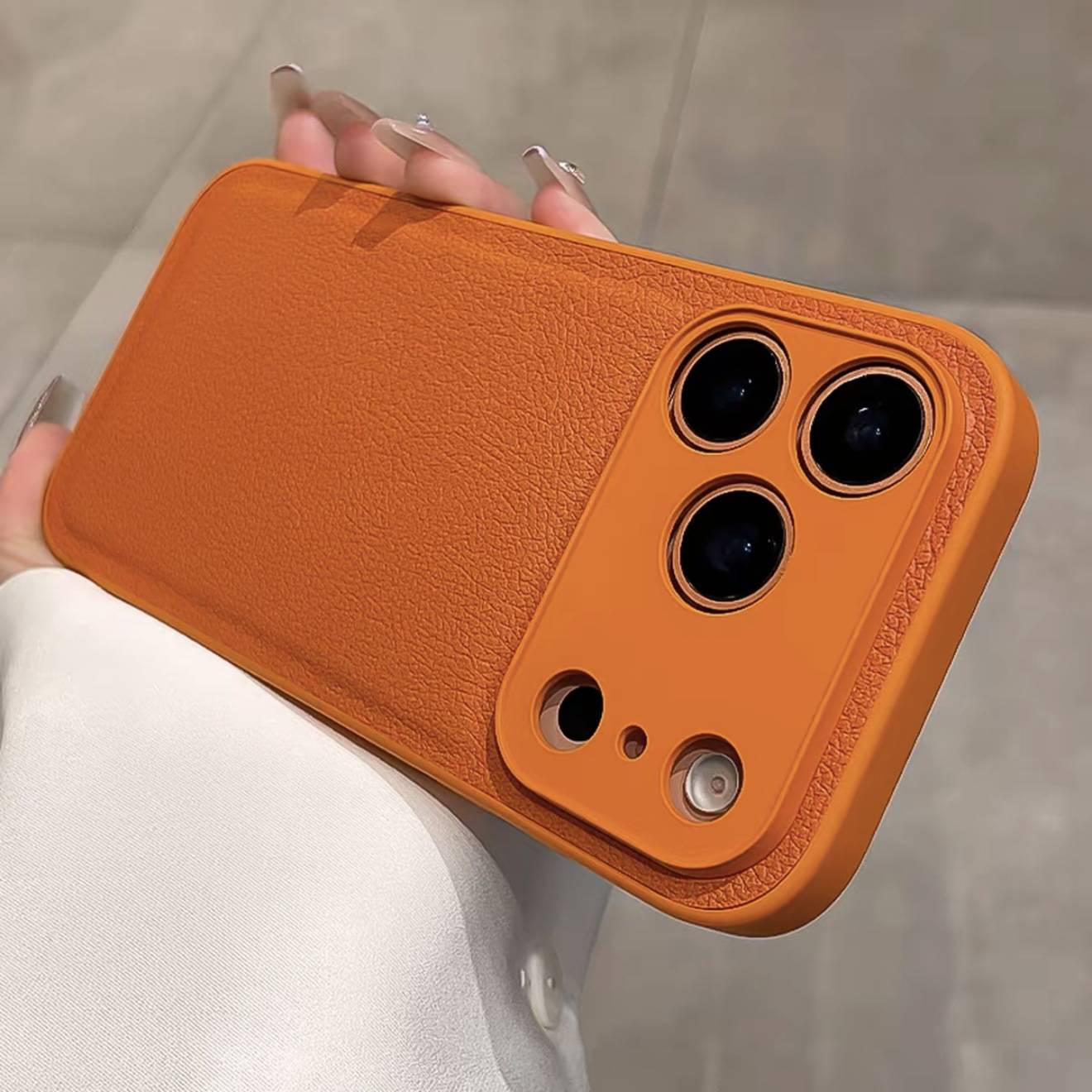 38793 iPhoen 17ProMax защитная крышка-чехол пластик под кожу