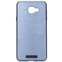 2531 SamsungA3 (2016) Защитная крышка силикон/пластик (синий)