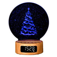 10685 Светящийся ночник-Колонка с 3D рисунком (Новогодняя елочка)