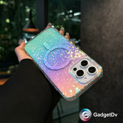 38169  iPhone 16Pro защитная крышка-чехол пластик с блестками